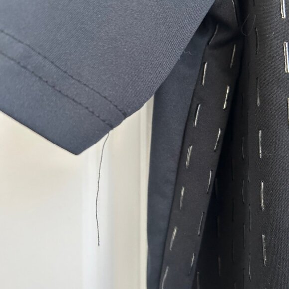 YMLA Vintage Black 90s Y2K Club Polyester Short Slv Mens Club Punk Disco M - Picture 8 of 8